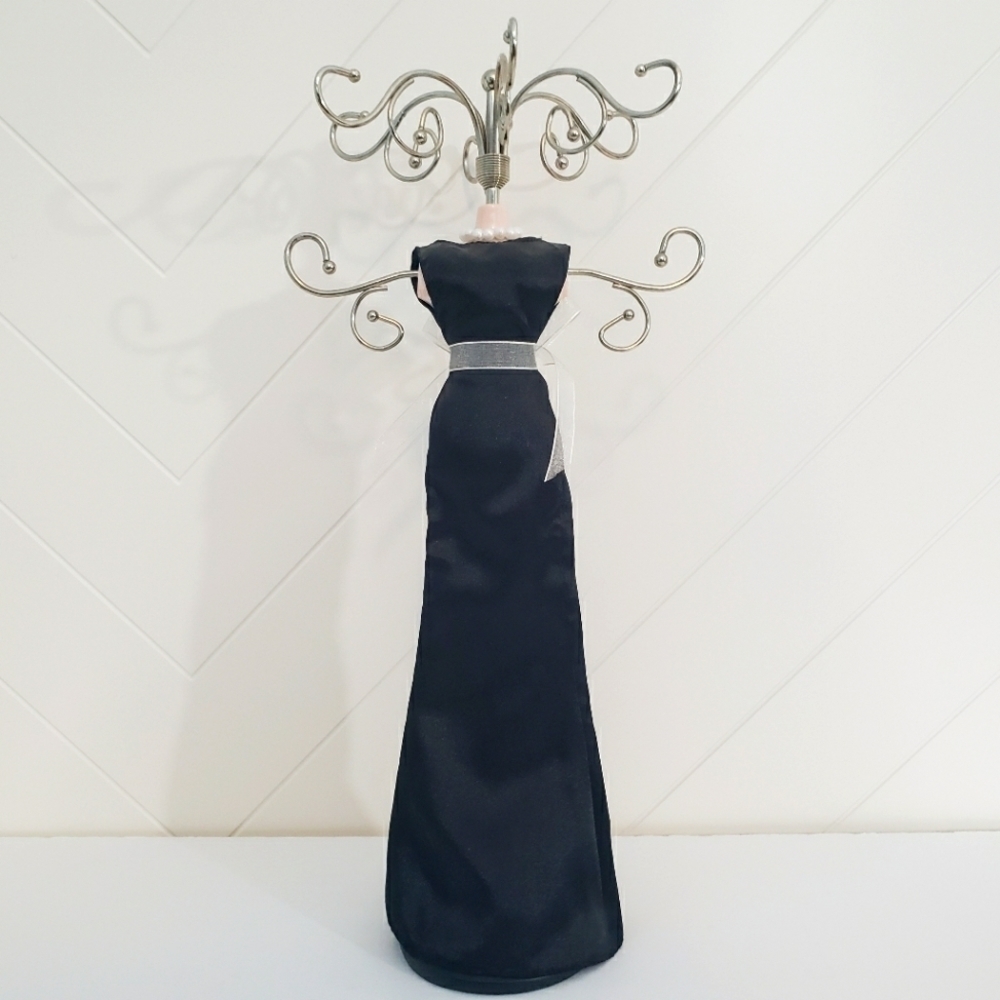 Mannequin Black Velvet Jewelry Holder Tree